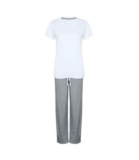 Ensemble de pyjama long femme blanc / gris Towel City