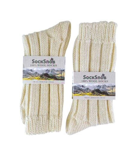 Chaussettes de Lit Femme 100% Laine Chaudes Tricot