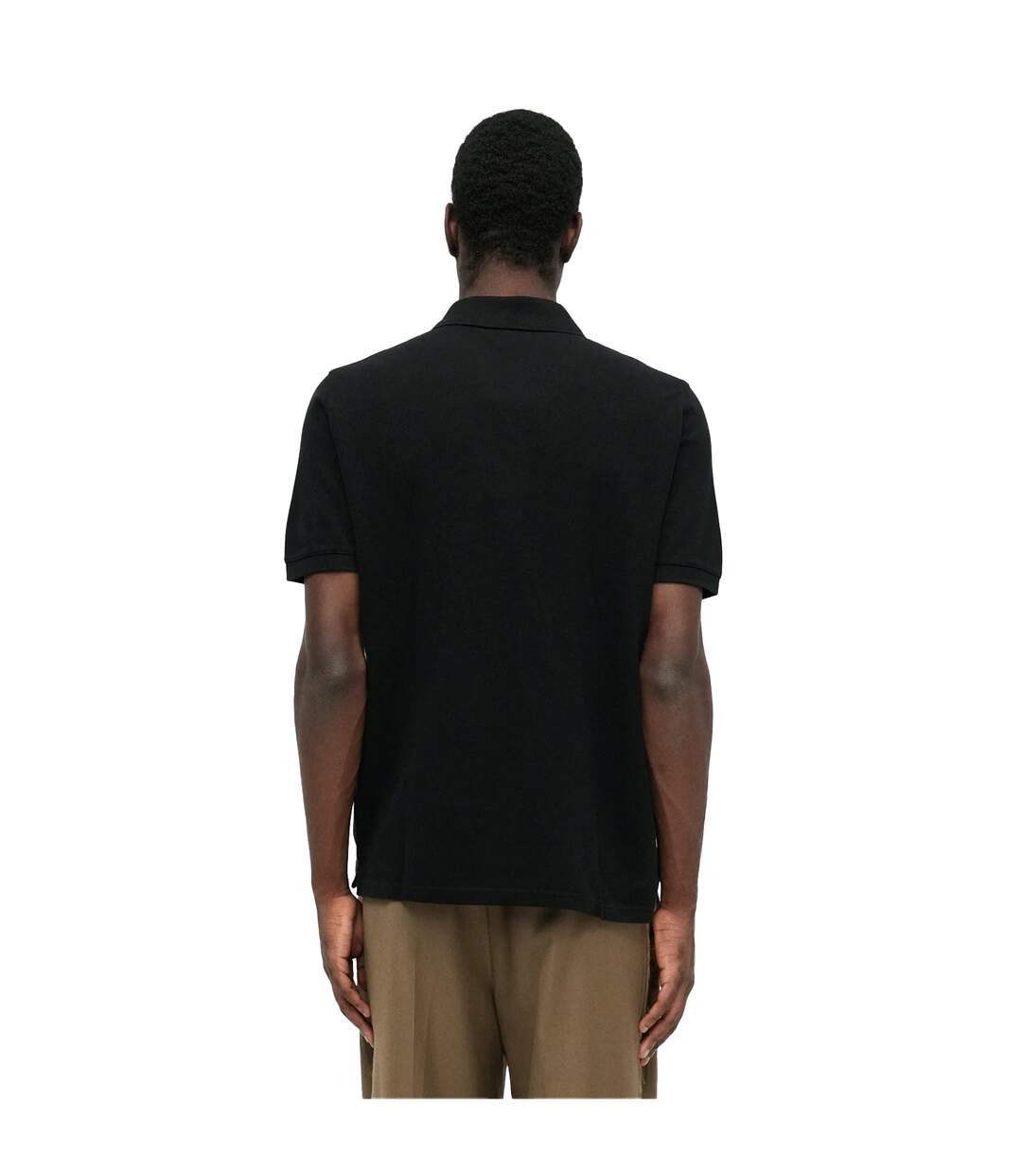 Mens Fox Short-sleeved Polo Shirt Black Maison Kitsuné-3