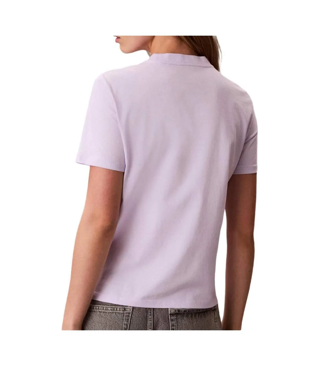 T-Shirt violet femme calvin klein jeans clasic monologo-2