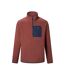 Haut Polaire À Col Montant Zippé Motif/style Panneau Contrasté Frankie Homme Marron Rouge Bleu Marine Regatta-2