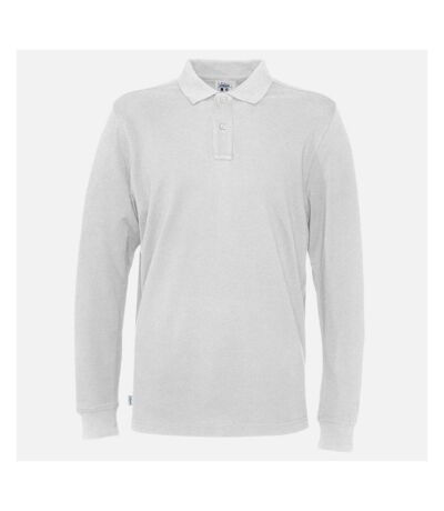 Cottover Mens Pique Long-Sleeved T-Shirt (White) - UTUB525