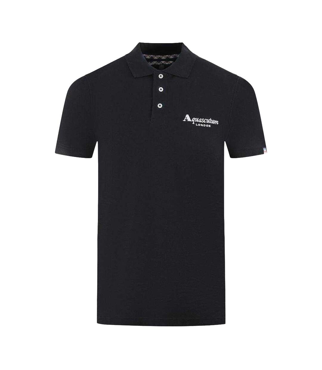 Unisex Adult London Classic Polo Shirt Black Aquascutum-1