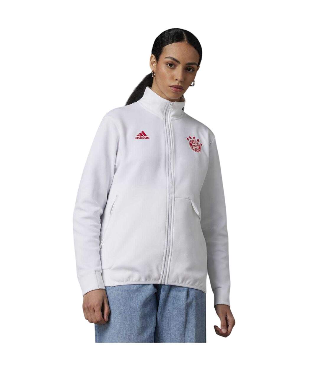 Veste Anthem Motif/style Fc Bayern Munich Femme Blanc Adidas-1
