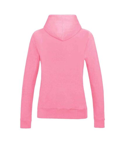 Sweat à capuche college femme rose pâle Awdis Awdis