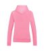 Sweat à capuche college femme rose pâle Awdis Awdis