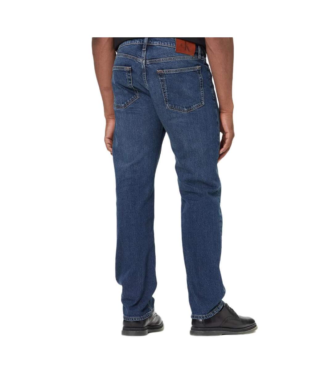 Jean droit bleu homme calvin klein jeans stndrd-2