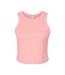 Womens/ladies Micro-rib Racerback Tank Top Solid Pink Bella + Canvas-1