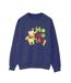 Disney Sweatshirt Winnie The Pooh Ho Ho Ho Ho Womens/Ladies Winnie The Pooh Ho Ho Ho (Bleu marine) - UTBI43060-1