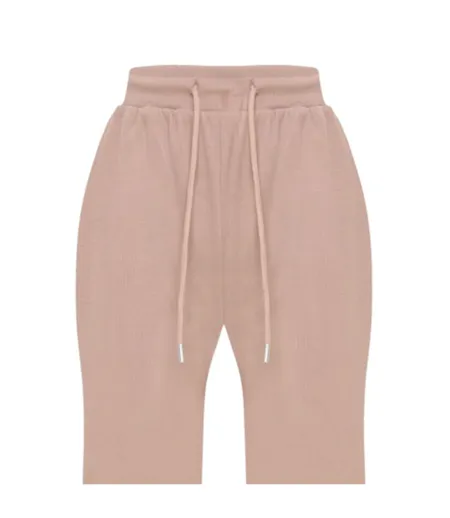 Womens/ladies Ribbed Wide Leg Sweatpants Mocha I Saw It First