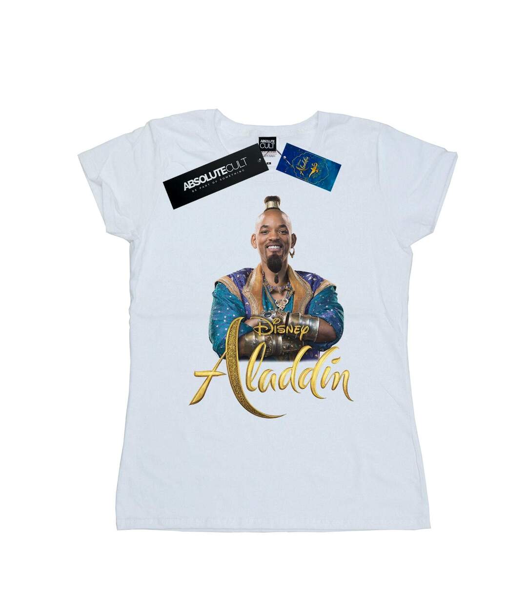 Disney Femme/Les femmes Aladdin Movie Genie Photo Cotton T-Shirt (Blanc) - UTBI6552-1