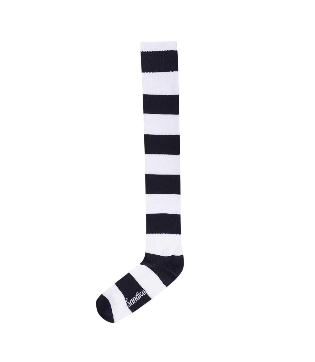 Chaussettes De Foot Motif/style Rayures Contrastées Homme Bleu Marine Blanc Sondico-3