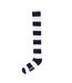 Chaussettes De Foot Motif/style Rayures Contrastées Homme Bleu Marine Blanc Sondico-3
