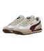 Womens/ladies Easy Rider Suede Trainers White Burgundy Puma-4