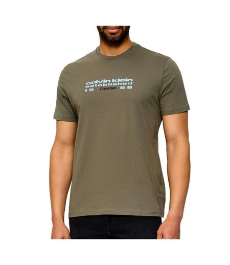 T-Shirt kaki homme calvin klein jeans lv04rg800g