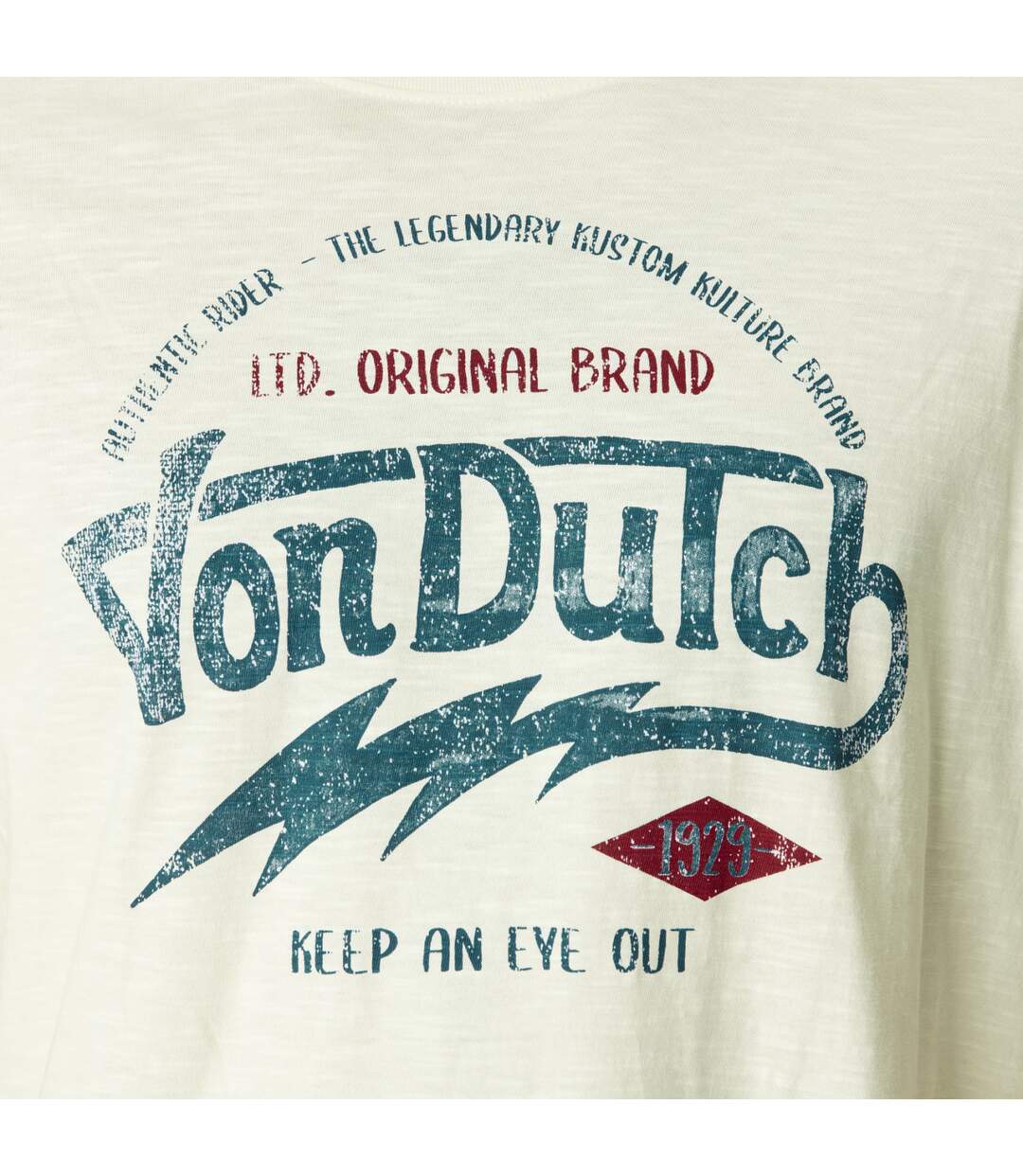 T-shirt homme col rond coton slub avec Logo Keep Vondutch