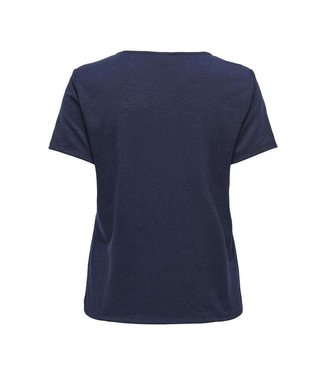 T-Shirt marine femme jdy flora-2