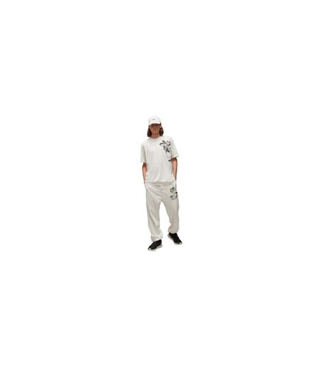 Mens French Terry Graphic Jogging Bottoms Off White Y-3