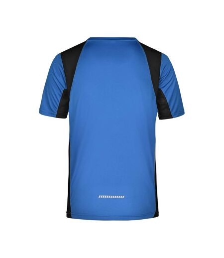 T-shirt Course À Pied Homme Bleu Roi Noir James And Nicholson