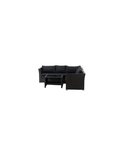 Salon d'Angle de Jardin Haiti 194cm Noir