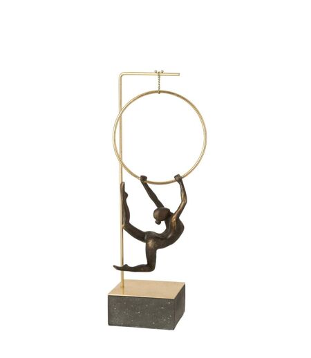 Gymnaste Cerceau sur Socle Alpha 48cm Doré & Noir