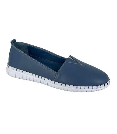 Mod Comfys Womens/Ladies Softie Leather Casual Shoes (Blue) - UTDF2162