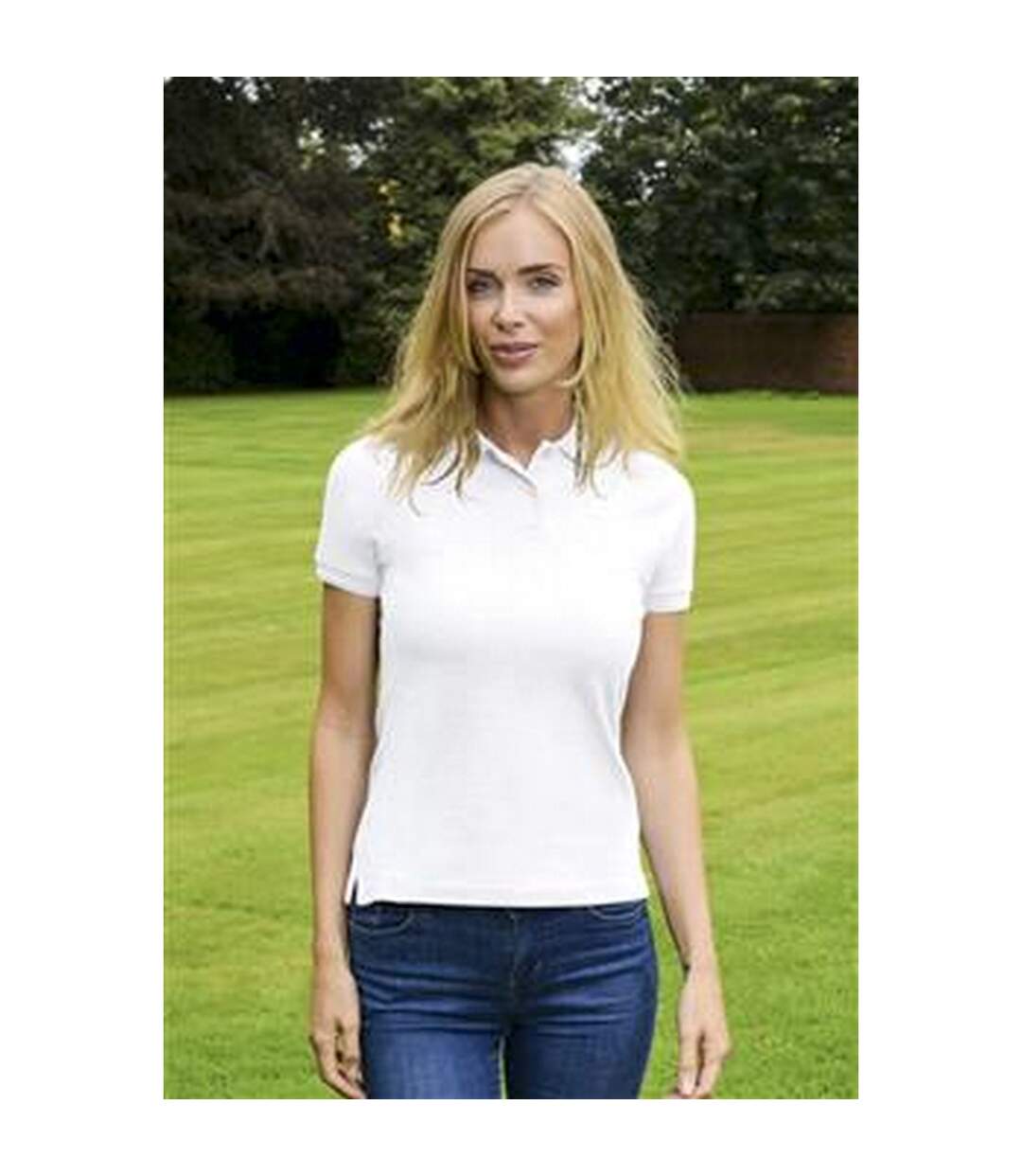 Polo diva femme blanc Absolute Apparel