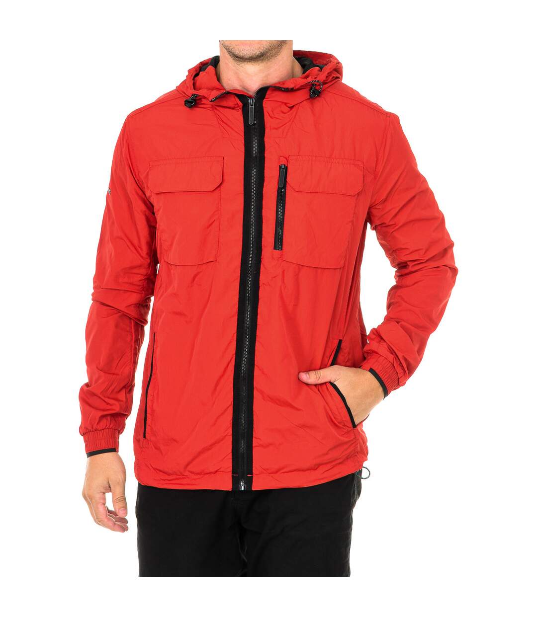 Waterproof jacket with fixed hood M5010032A men