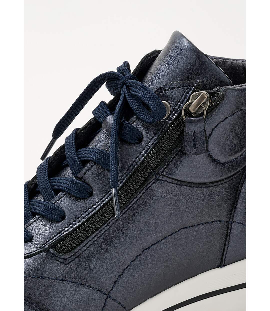 Baskets montantes largeur confort cuir-3