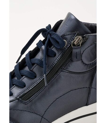 Baskets montantes largeur confort cuir