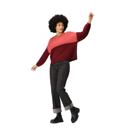 Womens/ladies Kamaria Knitted Jumper Mineral Red Cabernet Regatta