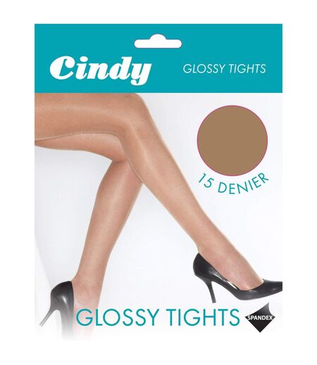 Cindy Womens/Ladies 15 Denier Glossy Tights (1 Pair) (Melon)