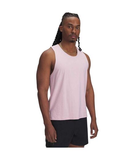 Mens Launch Vest Top Pink Under Armour