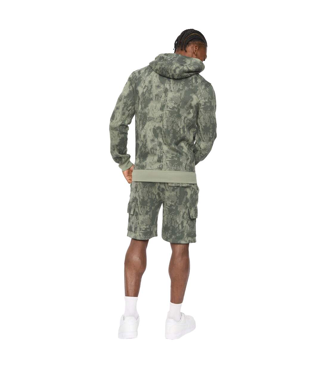 Mens Bardon Hoodie Olive Crosshatch-4