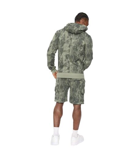 Mens Bardon Hoodie Olive Crosshatch