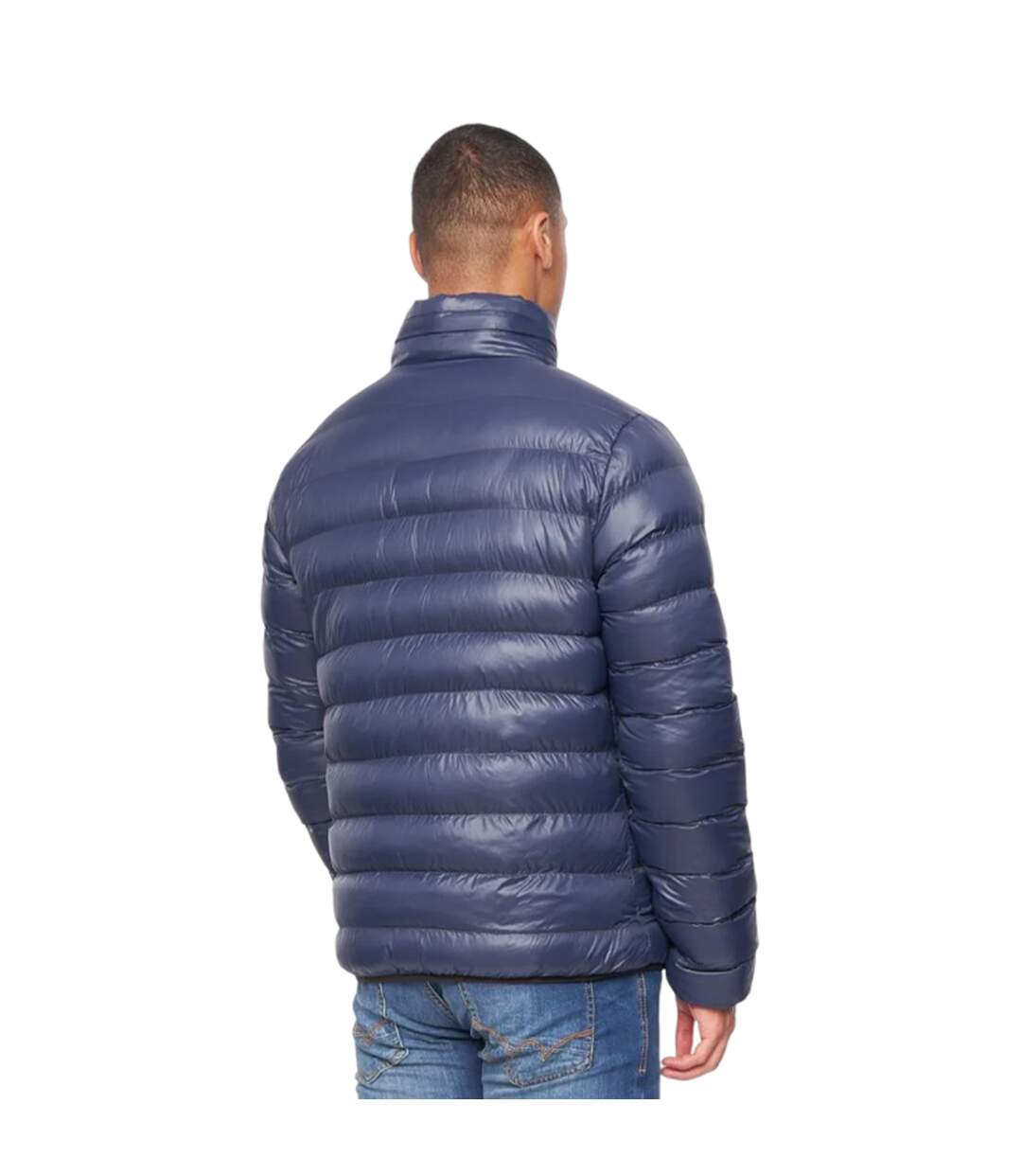 Mens shemmy 2 layer quilted jacket navy Duck and Cover