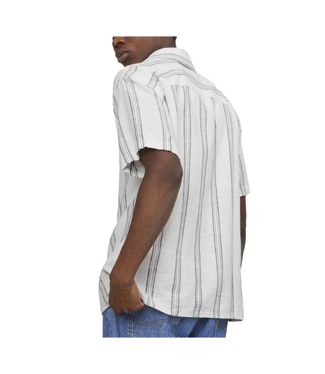 Chemisette rayures blanc/bleu homme jack & jones cabana - s-2