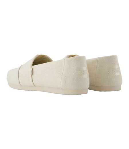 Womens/ladies Alpargata Classic Espadrilles Cream Toms
