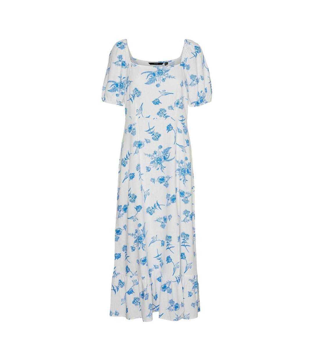 Robe Longue Motif/style Floral Femme Bleu Vero Moda-1