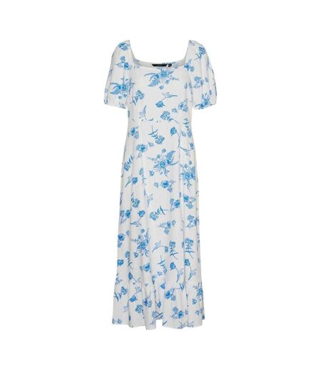 Robe Longue Motif/style Floral Femme Bleu Vero Moda