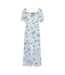 Robe Longue Motif/style Floral Femme Bleu Vero Moda-1