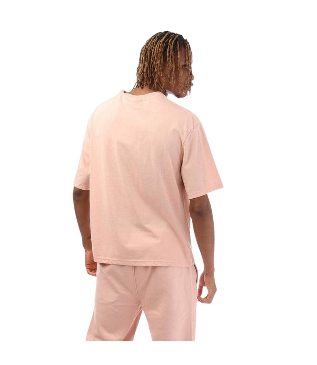 Mens Signature Logo Oversized T-shirt Pink Hype-3