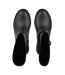 Womens/ladies Plain Buckle Detail Wellington Boots Black Gelert-3