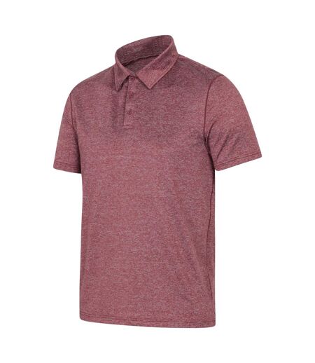 Mens Agra Stripe Polo Shirt Burgundy Mountain Warehouse