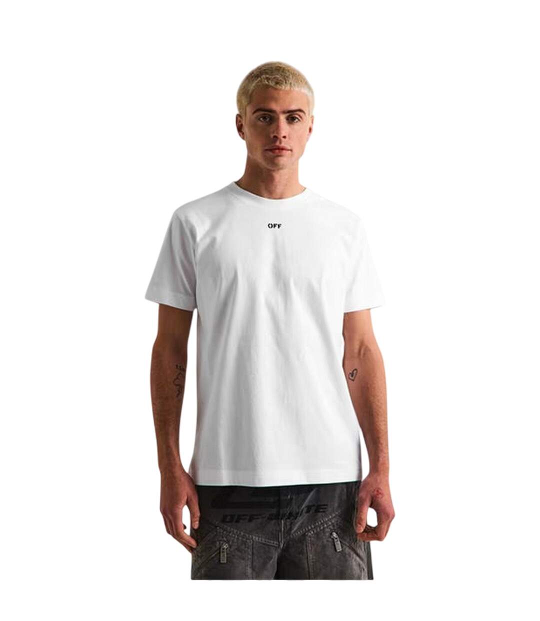 T-shirt Manches Courtes Motif/style Logo Off Homme Blanc Off White-4