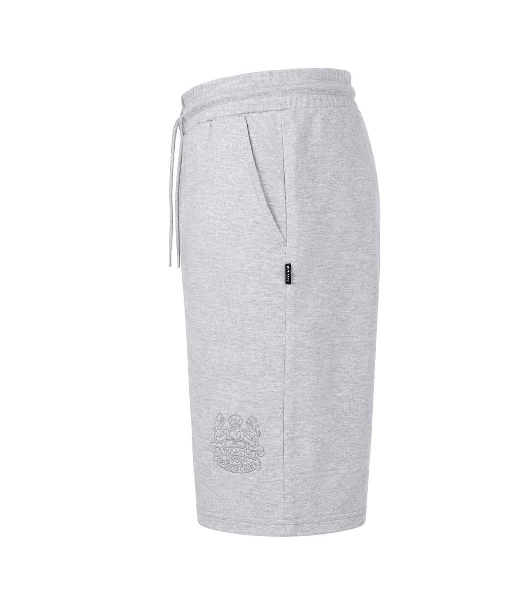 Mens Fleece Plain Sweat Shorts Grey Aquascutum-4