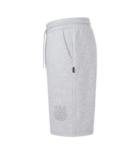 Mens Fleece Plain Sweat Shorts Grey Aquascutum