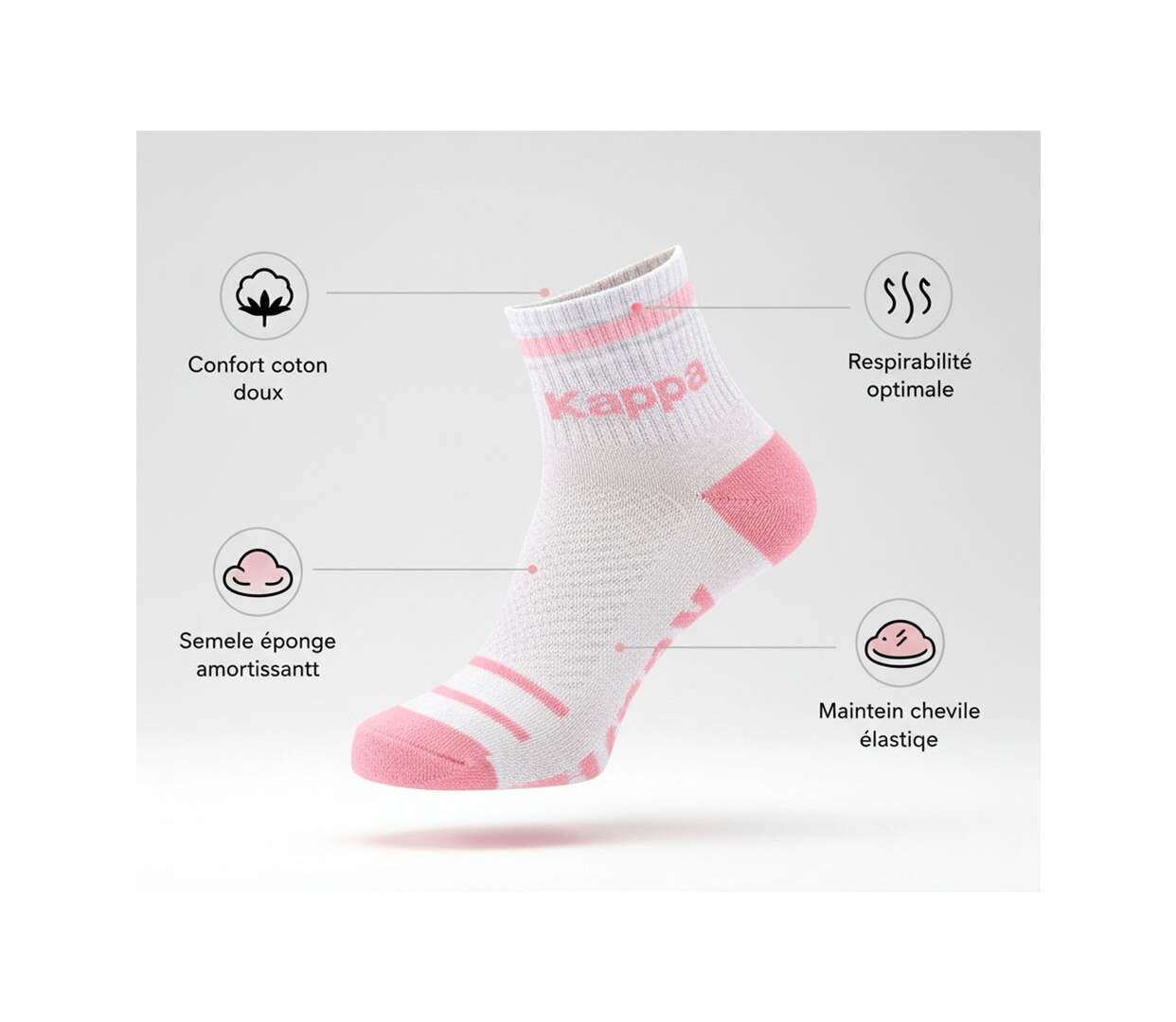 Pack de Chaussettes Femme Quarter KAPPA (Lot de 6)-5