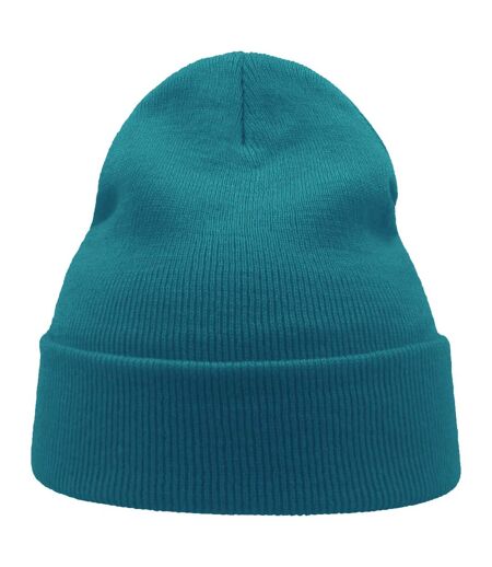 Unisex Adult Wind Recycled Cuffed Beanie Turquoise Atlantis