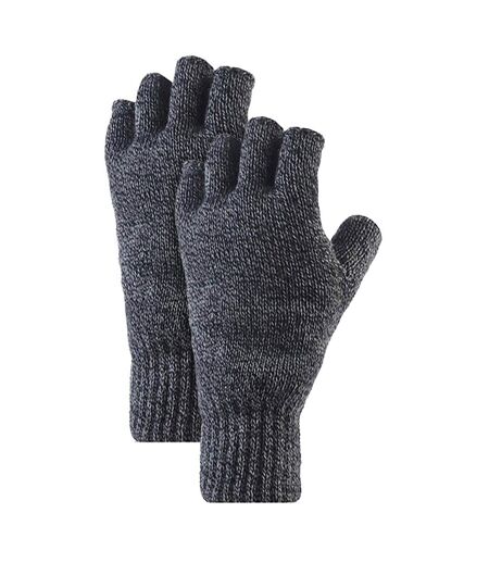 Mens Fingerless Gloves with Thermal Fleece Lining Material